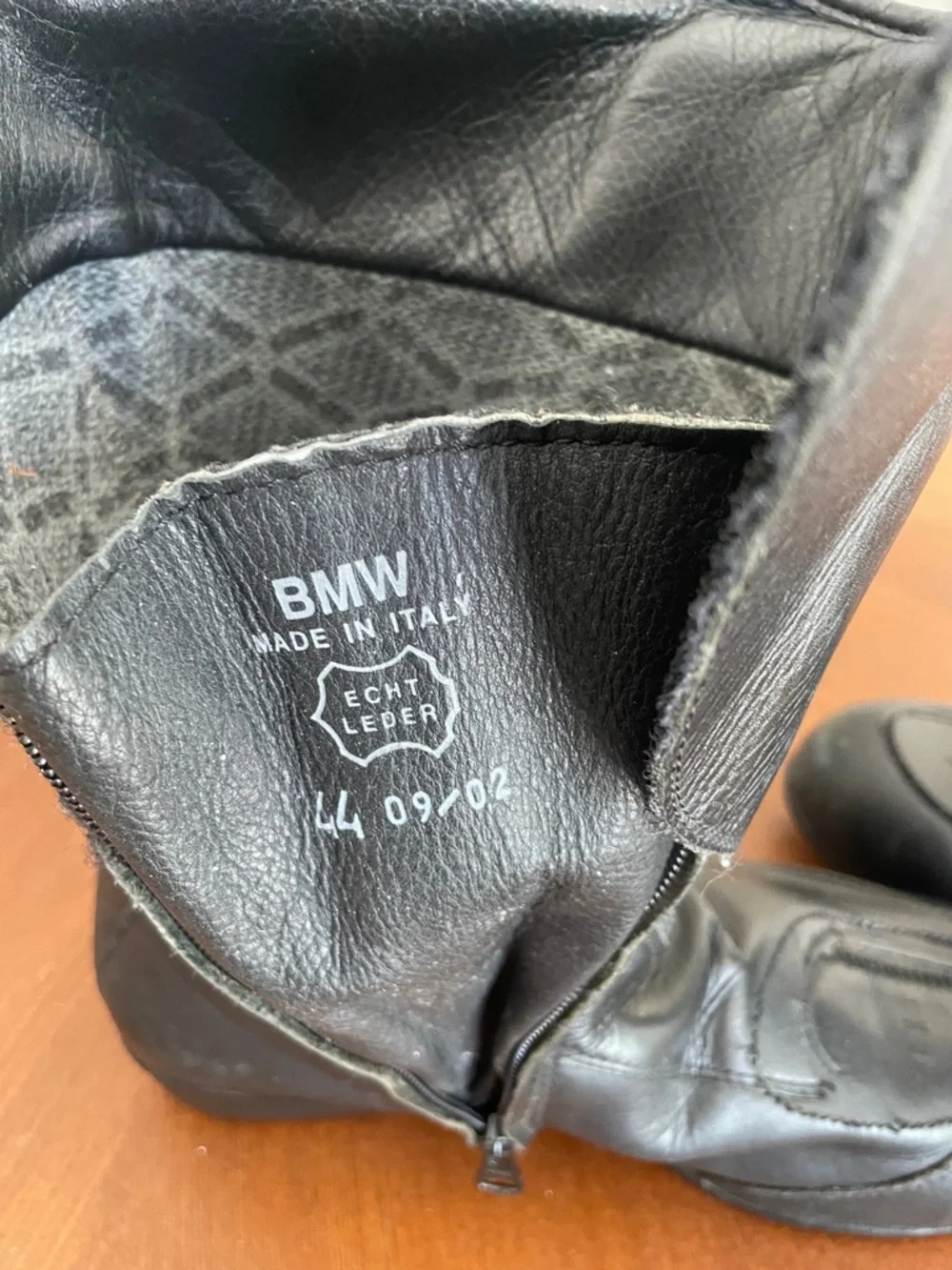 BMW Black Leather Motorcycle Boots Vintage Size 10.5 or Size 11